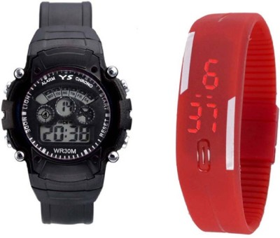 SPINOZA red and black kid digital Analog Watch  - For Boys & Girls   Watches  (SPINOZA)