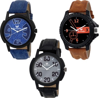 Armado AR-111761Unique Triple watch Combo Analog Watch  - For Men   Watches  (Armado)