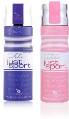 

ekoz BUY EKOZ JUST SPORT MEN AND WOMEN DEODORANT COMBO (PACK OF 2, 200 ML EACH) Deodorant Spray - For Men & Women(200 ml, Pack of 2)