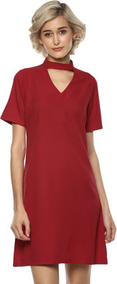 HARPA Women A-line Maroon Dress
