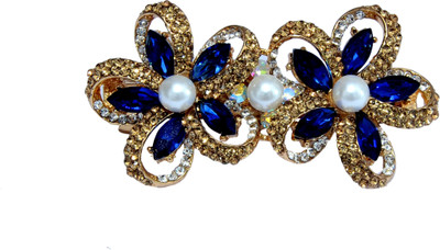 

Mansiyaorange Designer Fancy Latest Stone Hair Pin Hair Clip(Blue)