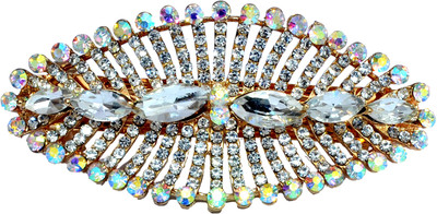 Mansiyaorange Designer Fancy Latest Stone Hair Pin Hair Clip(White)