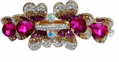 

Mansiyaorange Designer Fancy Latest Stone Hair Pin Hair Clip(Pink)