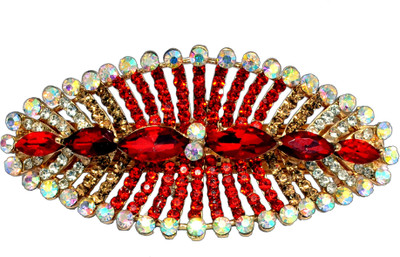 

Mansiyaorange Designer Fancy Latest Stone Hair Pin Hair Clip(Red)