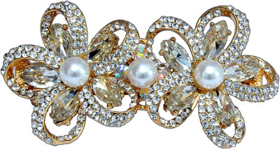 

Mansiyaorange Designer Fancy Latest Stone Hair Pin Hair Clip(White)