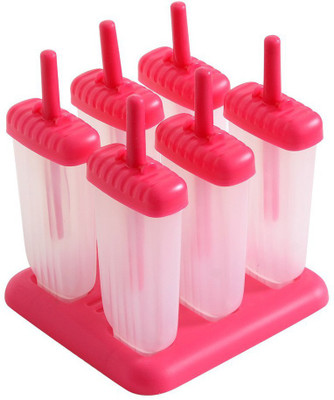 

Clytius Ice Popsicle Mold - Kulfi Maker - Ice Cream Pop Mold Pink Plastic Ice Cube Tray(Pack of 1)