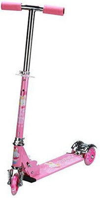 

Shape n Style Two Wheeled Height Adjustable Scooter with LED Light Wheels & Anti-slip foot grip(Pink)