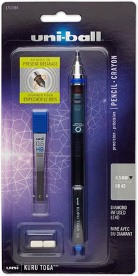 

Uni Ball KuruToga Mechanical Pencil, 0.5mm, HB #2, 1 Count Pencil(Black)