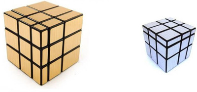 

HR 3x3 Magic Rubik Puzzle cube combo (Gold and Sliver Mirror Cube)(2 Pieces)