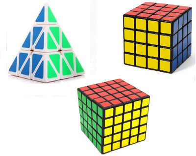 

mayatra's Shengshou 4x4x4 Puzzle Cube Black &Pyraminx Triangle Pyramid Magic Cube with 5*5*5 Puzzle Cube Black(3 Pieces)
