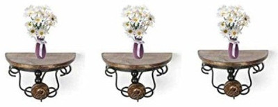 

Desi Karigar Wooden, Iron Wall Shelf(Number of Shelves - 3)