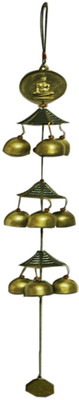 

DivyaMantra Feng Shui Laughing Buddha Metal Wind Chime For Happiness And Luck Decorative Showpiece - 50 cm(Alloy, Brown)