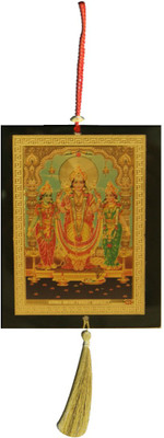 

DivyaMantra Car Decoration Rear View Mirror Hanging Accessories Laxmi Ganesh Saraswati Decorative Showpiece - 35 cm(Acrylic, Yellow)