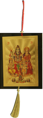 

DivyaMantra Car Decoration Rear View Mirror Hanging Accessories Shiva Parvati Ganesha Decorative Showpiece - 35 cm(Acrylic, Yellow)