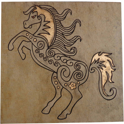

Niksang Arts nsa-foil-hor-001-n Decorative Showpiece - 30 cm(Stoneware, Beige)