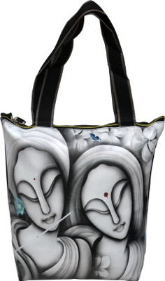 

NoVowels Women Casual Grey Polyester Hand-held Bag