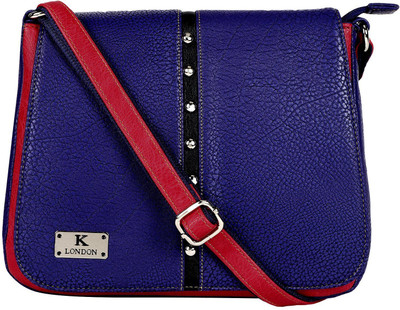 

K London Women Casual Purple, Red Leatherette Sling Bag