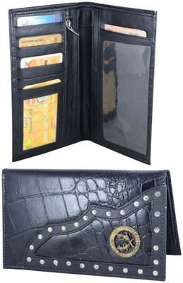 

Holboro Men Black Genuine Leather Wallet(6 Card Slots)