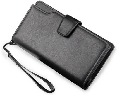 

contrast Boys Black Artificial Leather Document Holder(23 Card Slots), Black-09