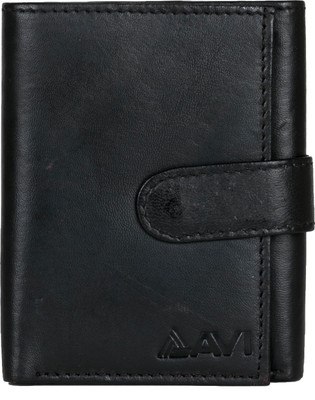

AVI Men Black Genuine Leather Wallet(4 Card Slots)
