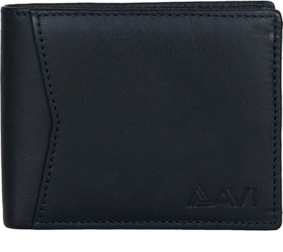 

AVI Men Black Genuine Leather Wallet(3 Card Slots)
