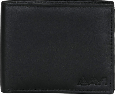 

AVI Men Black Genuine Leather Wallet(4 Card Slots)