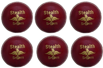 

STEALTH SPORTS STAR Cricket Leather Ball(Pack of 6, Red)
