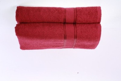 

Shopping Store Cotton 450 GSM Bath Towel Set(Pack of 2, Red)