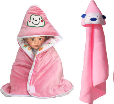 

My NewBorn Cartoon  Swadding Baby Blanket(Polyester, Pink