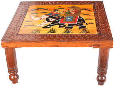 

Apkamart Handcrafted Decorative Wooden Bajot - 15 Inch - Religious Choki for Festivals, Home Decoration, Puja Ghar and Gifts Wooden All Purpose Chowki(Multicolor, Pack of 1)