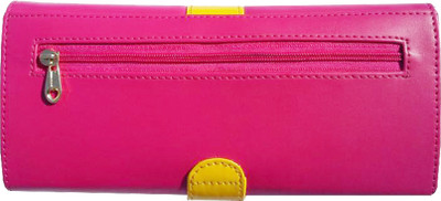 

FITSON Women Pink Artificial Leather Wallet(4 Card Slots)
