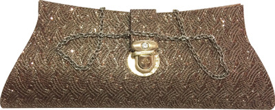 

VEENA Party Brown Clutch