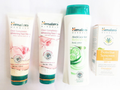 

Himalaya PROTECTIVE SUN LOTION AND CLEAR COMPLIXION FACE WASH AND SCRUB AND BODY LOTION(Set of)