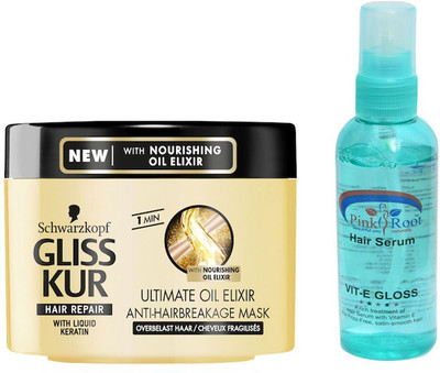 

Schwarzkopf OIL ELIXIR HAIR MASK WITH PINK ROOT SERUM(Set of 2)