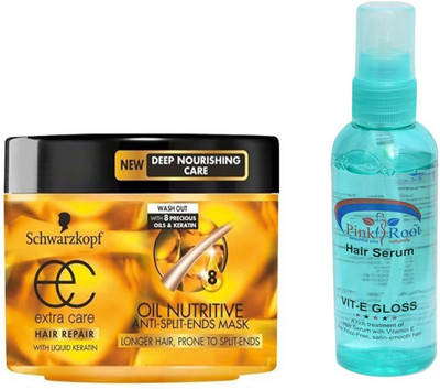 

Schwarzkopf OIL NUTRITIVE HAIR MASK WITH PINK ROOT SERUM(Set of 2)