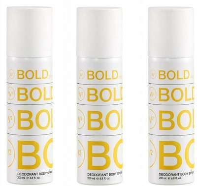 

W2 BOLD FREEPLAY COMBO Deodorant Spray - For Men(600 ml, Pack of 3)