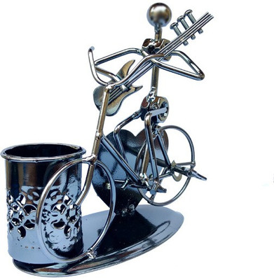

Jamboree 1 Compartments Metal Guitar Music Box Pen Stand(Black)