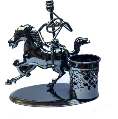 

Jamboree 1 Compartments Metal Horse French Horn Desk Organiser(Black)