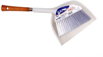 

Skywalk Sunty Plastic Dustpan Supdi And Brush Set For Cleaning Floors, Platform, Shelves And More Plastic Dustpan(White, Brown)