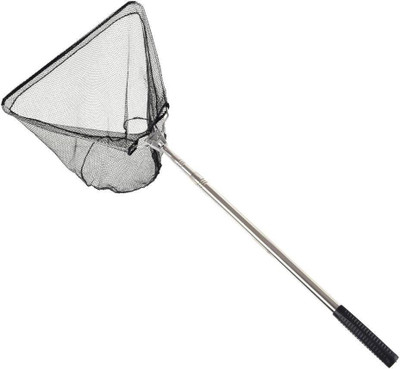 

Hunting Hobby Fishing Landing Net, Triangle Folding, Extention 4.8Feet Rod Silver Fishing Rod(147 cm, 0.150 kg, Silver)