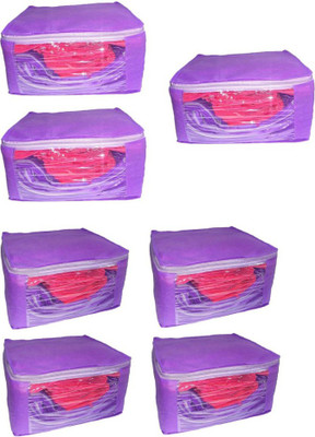 

Aadhya Designer Large Non Woven 7 SAREECOVERS o(Purple)