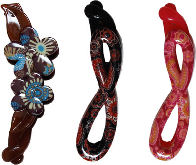 

FNB COMBO OF 3 MULTICOLOR HAIR CLIP Banana Clip(Multicolor)