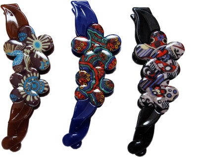 

FNB COMBO OF 3 MULTICOLOR HAIR CLIP Banana Clip(Multicolor)