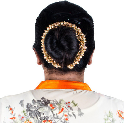 

Majik Women Accessories Flowers 3D Gajra (Veni) Hair Band(Gold)