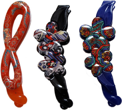 

FNB COMBO OF 3 MULTICOLOR HAIR CLIP Banana Clip(Multicolor)