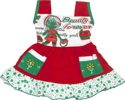 

Retaaz Girls Midi/Knee Length Casual Dress(Red, Sleeveless