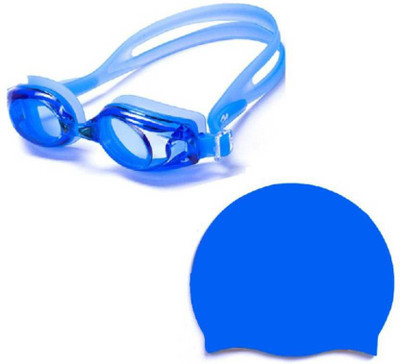 

Like Star Combo 1 Cap, 1 Goggles With Anti Fog Swimming Kit