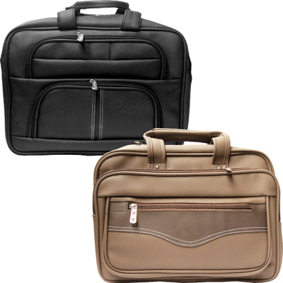 

Stylcozy 17 inch Expandable Laptop Messenger Bag(Multicolor), Black