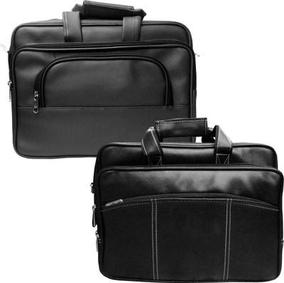 

Stylcozy 17 inch Expandable Laptop Messenger Bag(Multicolor), Black