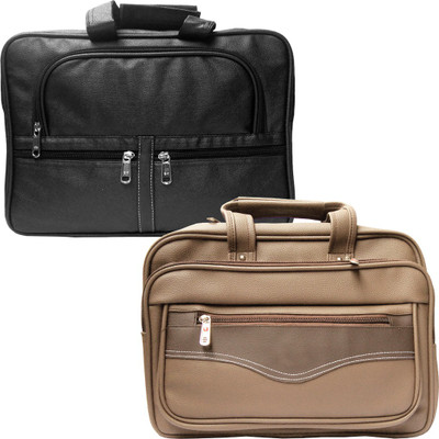 

Stylcozy 17 inch Expandable Laptop Messenger Bag(Multicolor), Black